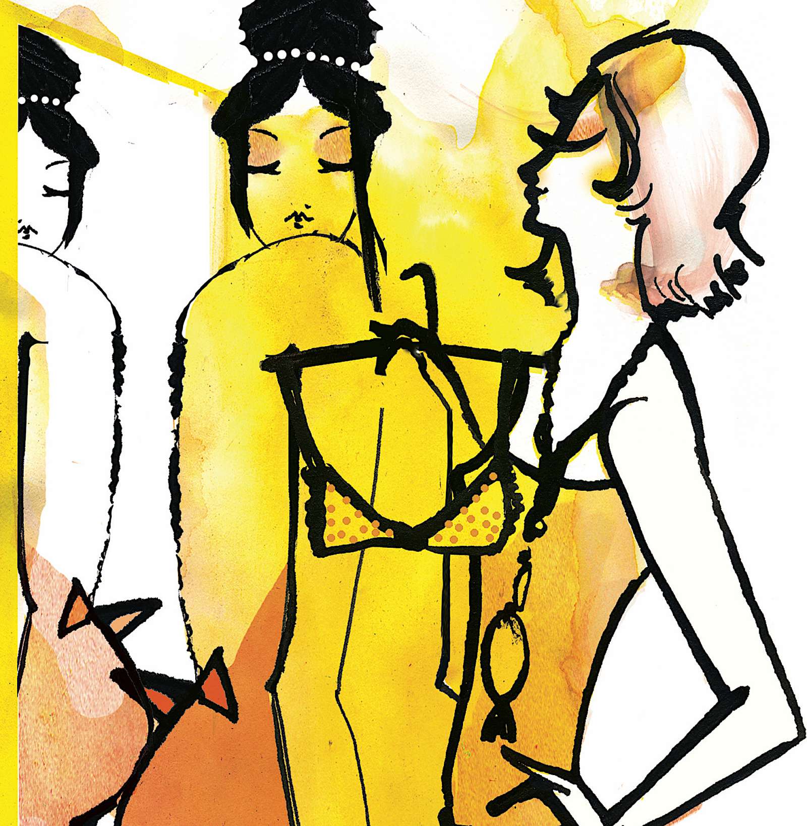 Stilberatung vor dem Spiegel