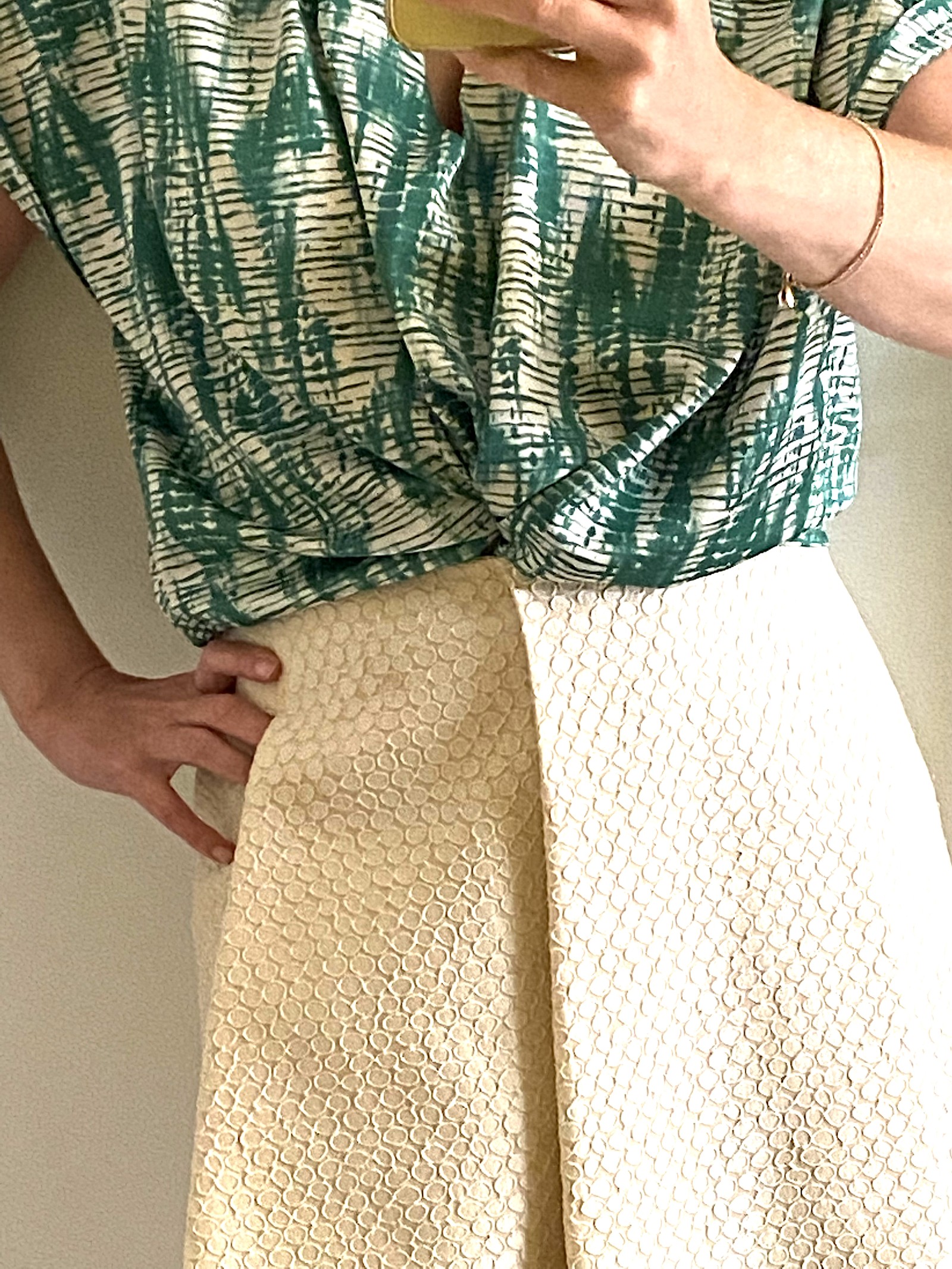 Oberteil verzwirbelt reingesteckt